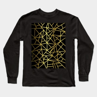 Golden Geometric Shapes Long Sleeve T-Shirt